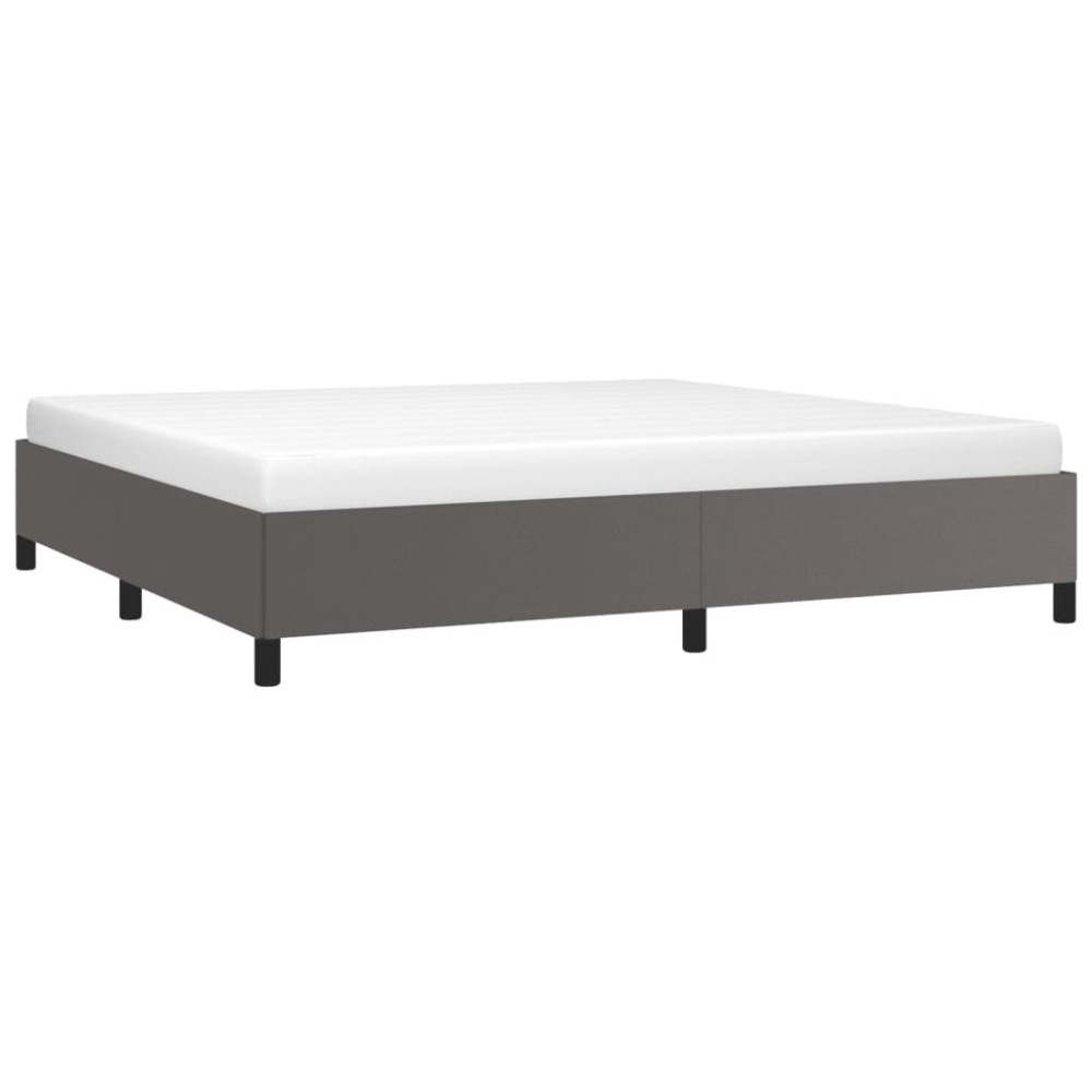 Produktbild för Sängram grå 200x200 cm konstläder