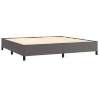 Produktbild för Sängram grå 200x200 cm konstläder