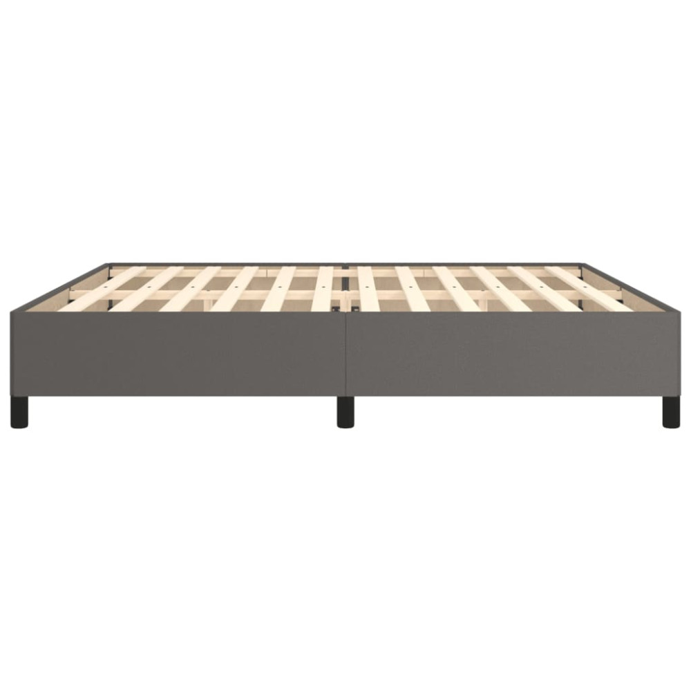 Produktbild för Sängram grå 200x200 cm konstläder