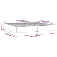 Produktbild för Sängram grå 200x200 cm konstläder