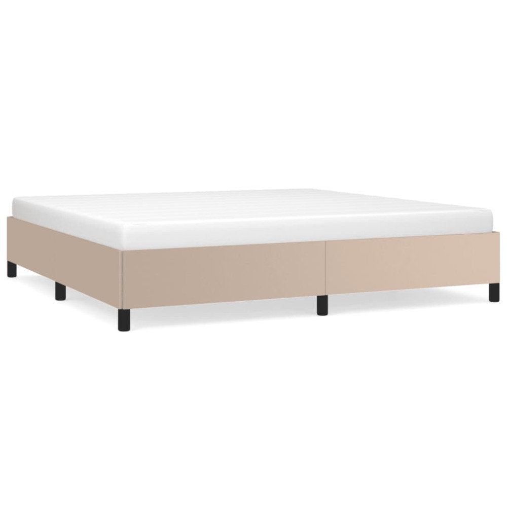 Produktbild för Sängram cappuccino 200x200 cm konstläder