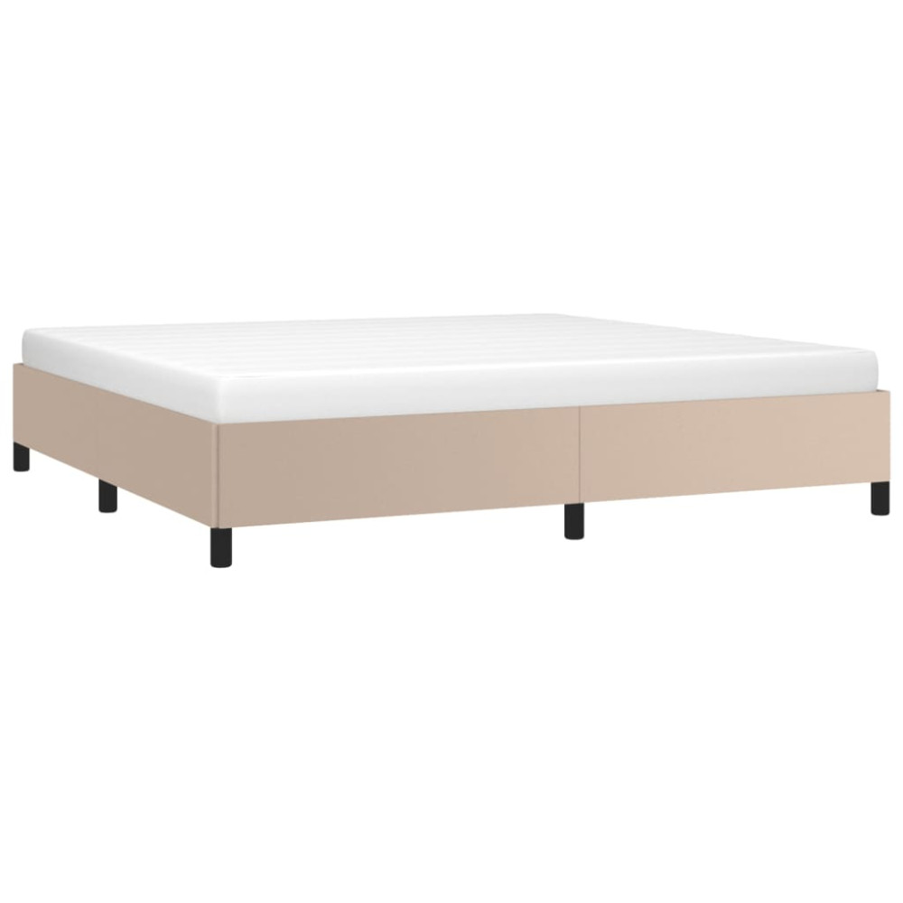 Produktbild för Sängram cappuccino 200x200 cm konstläder