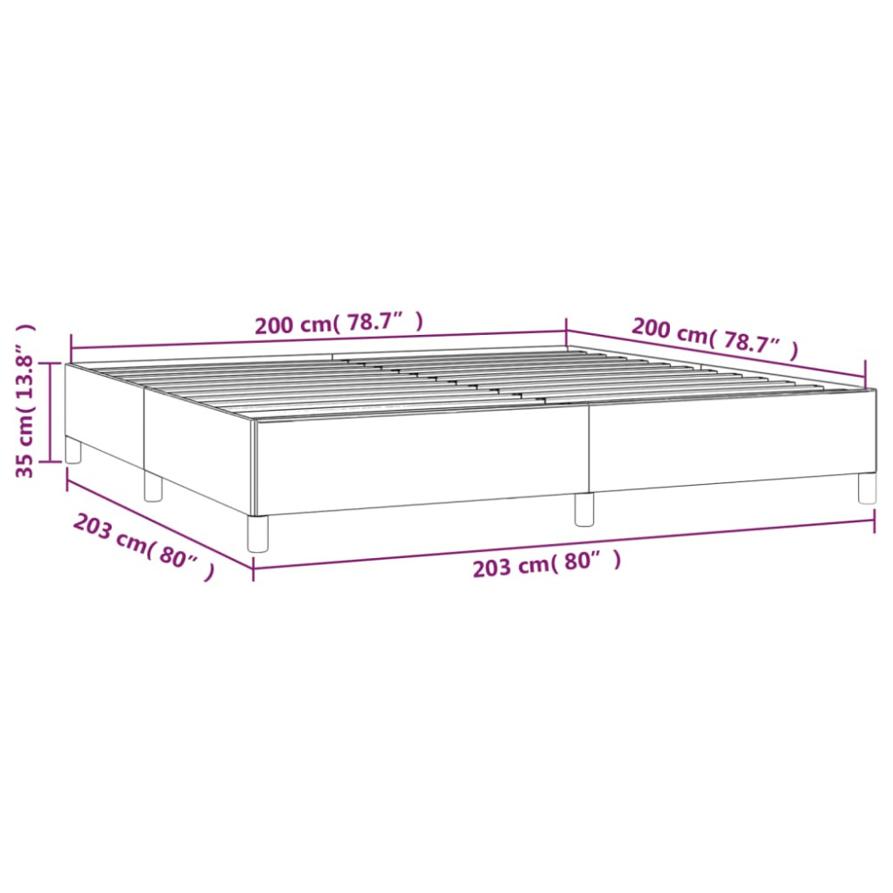 Produktbild för Sängram cappuccino 200x200 cm konstläder