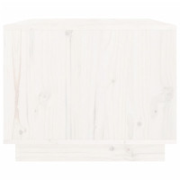 Produktbild för Soffbord vit 80x50x40 cm massivt furu