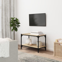 Produktbild för Tv-bänk sonoma-ek 60x33x41 cm konstruerat trä och stål