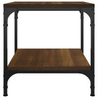 Produktbild för Soffbord brun ek 50x50x40 cm konstruerat trä