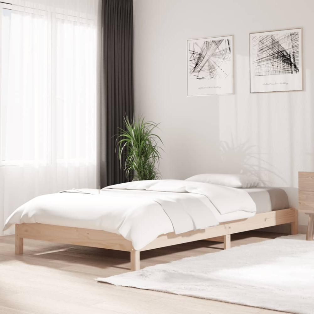 Produktbild för Stapelbar säng 100x200 cm massivt furuträ