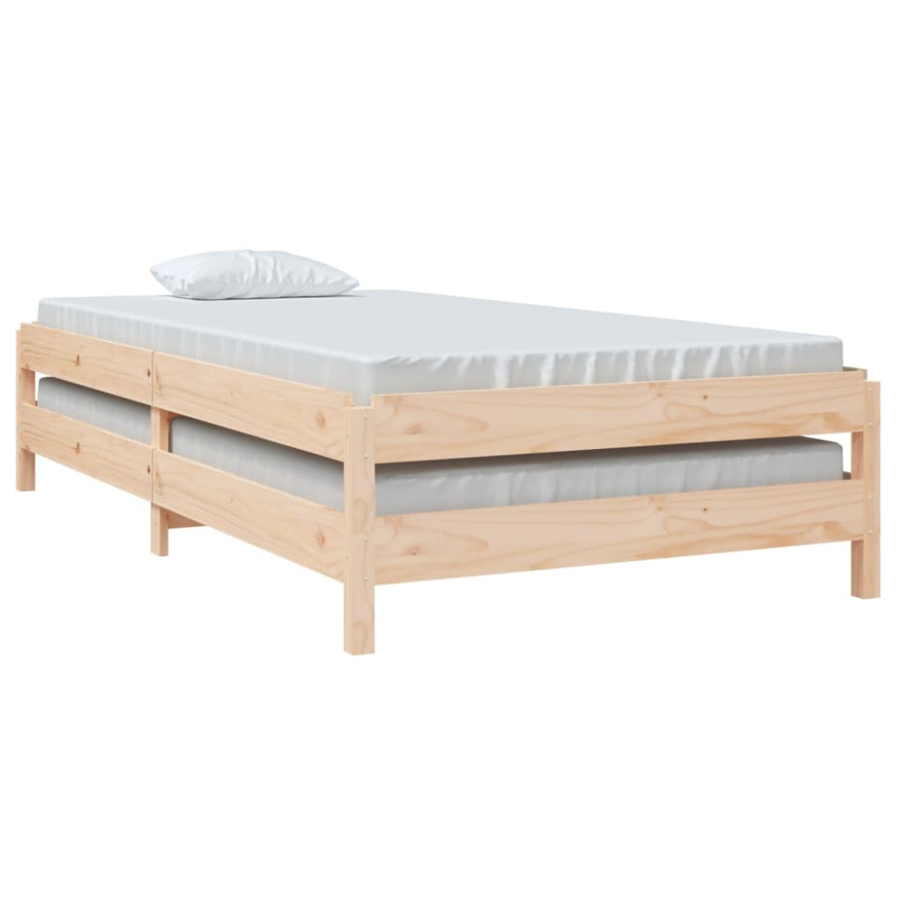 Produktbild för Stapelbar säng 100x200 cm massivt furuträ