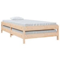 Produktbild för Stapelbar säng 100x200 cm massivt furuträ