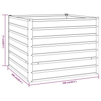 Produktbild för Odlingslåda rostig 100x100x77 cm rosttrögt stål