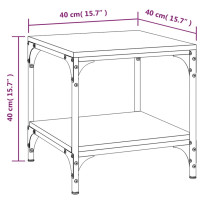 Produktbild för Sidobord 2 st sonoma-ek 40x40x40 cm konstruerat trä