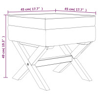 Miniatyr av produktbild för Förvaringspall 45x45x49 cm tyg