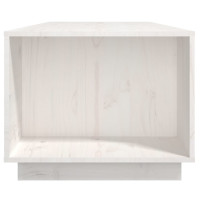Produktbild för Soffbord vit 110x50x40 cm massiv furu