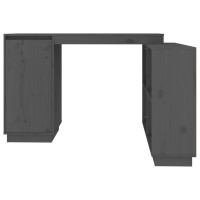 Miniatyr av produktbild för Skrivbord grå 110x50x75 cm massiv furu