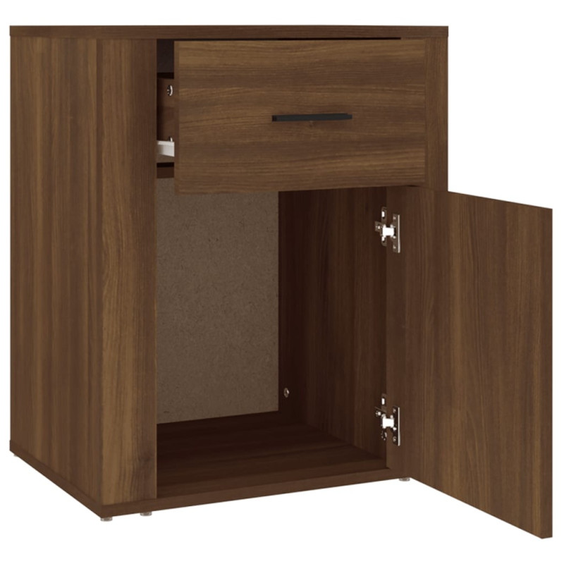 Produktbild för Sängbord Brun ek 50x36x60 cm konstruerat trä