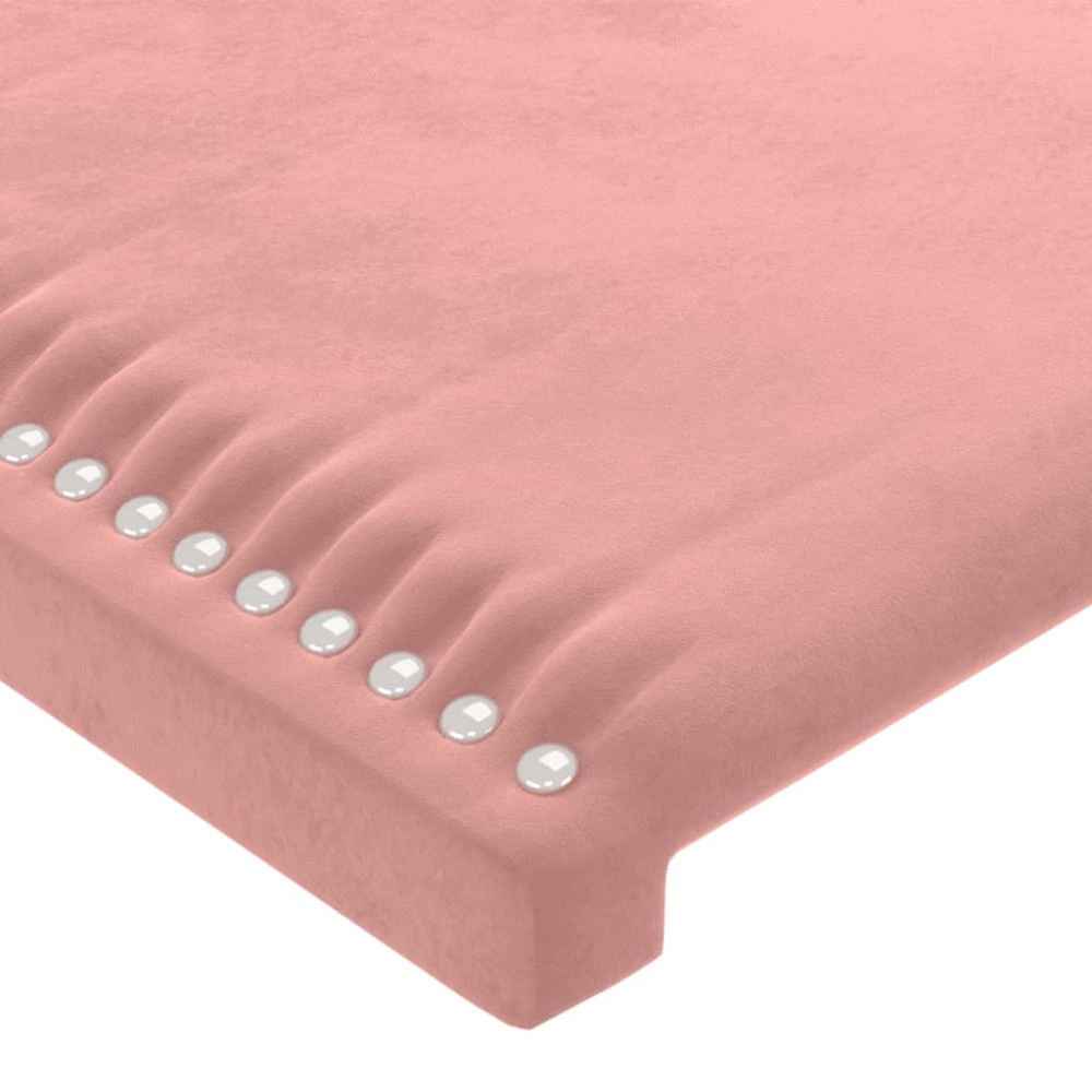 Produktbild för Sänggavel LED grön 83x16x118/128 cm sammet