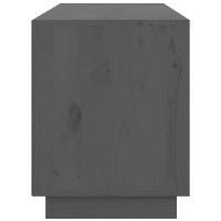 Produktbild för Tv-bänk grå 176x37x47,5 cm massiv furu