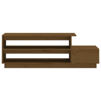 Produktbild för Soffbord honungsbrun 120x50x40,5 cm massiv furu