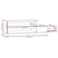 Produktbild för Soffbord honungsbrun 120x50x40,5 cm massiv furu