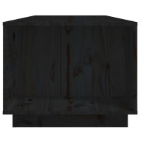Produktbild för Soffbord svart 110x50x40 cm massiv furu