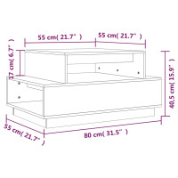 Produktbild för Soffbord 80x55x40,5 cm massiv furu