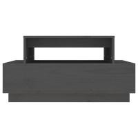 Produktbild för Soffbord grå 80x55x40,5 cm massivt furu