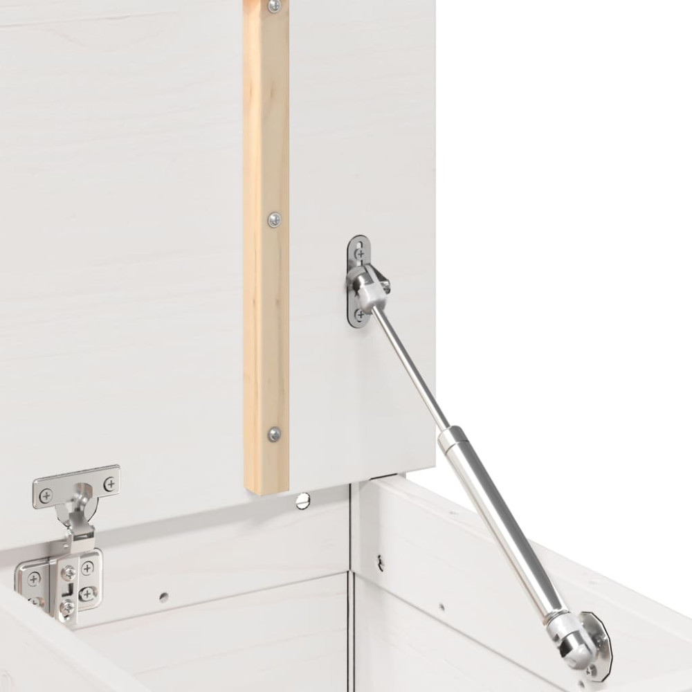 Produktbild för Bänk vit 110x41x76,5 cm massiv furu