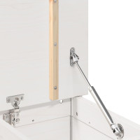Produktbild för Bänk vit 110x41x76,5 cm massiv furu