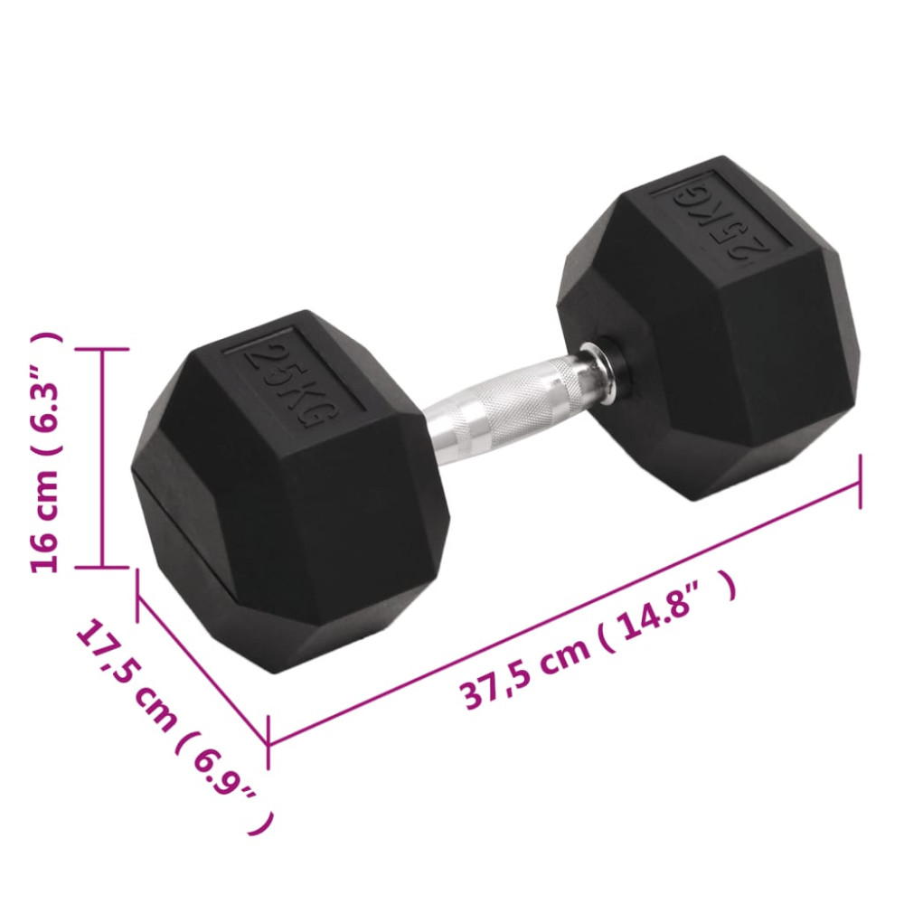 Produktbild för Hantel 25 kg gjutjärn