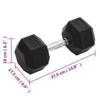 Produktbild för Hantel 25 kg gjutjärn