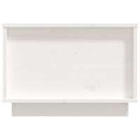 Produktbild för Soffbord vit 60x50x35 cm massiv furu