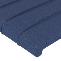Produktbild för Sänggavel LED blå 103x16x118/128 cm tyg