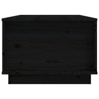 Produktbild för Soffbord svart 100x50x35 cm massiv furu
