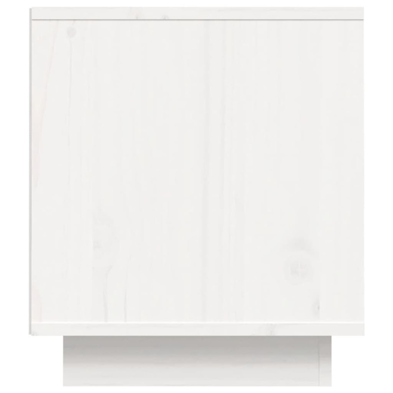 Produktbild för Tv-bänk vit 80x35x40,5 cm massiv furu
