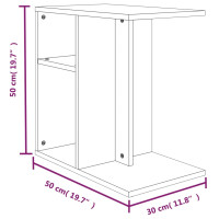 Produktbild för Soffbord rökfärgad ek 50x30x50 cm konstruerat trä