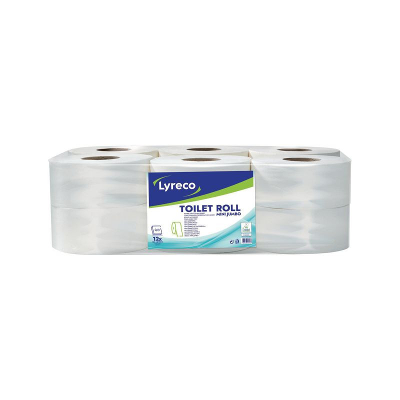 Produktbild för Toalettpapper LYRECO Mini 180m 12/fp