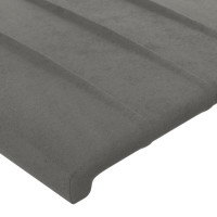 Produktbild för Sänggavel LED ljusgrå 163x16x118/128 cm sammet