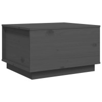 Produktbild för Soffbord grå 60x50x35 cm massivt furu