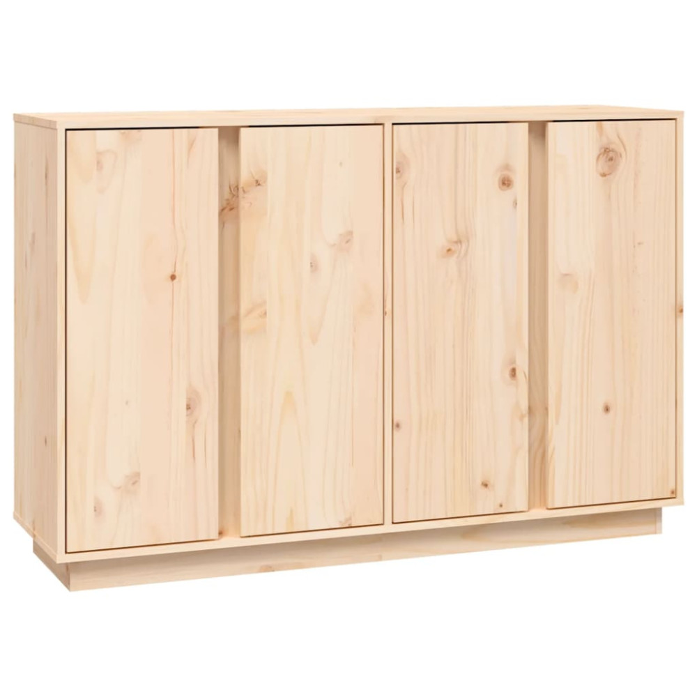 Produktbild för Skänk vit 120x35x80 cm massiv furu