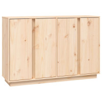 Produktbild för Skänk vit 120x35x80 cm massiv furu