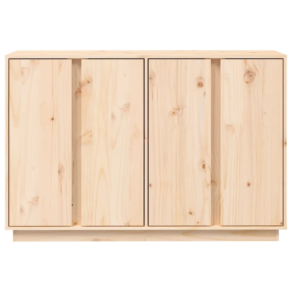 Produktbild för Skänk vit 120x35x80 cm massiv furu