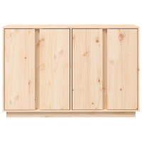 Produktbild för Skänk vit 120x35x80 cm massiv furu