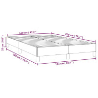Produktbild för Sängram utan madrass gräddvit 120x200 cm tyg