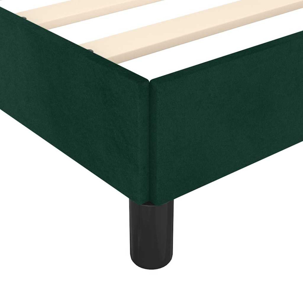 Produktbild för Sängram utan madrass mörkgrön 90x200 cm sammet