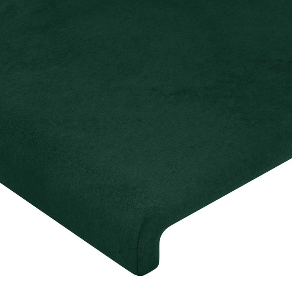 Produktbild för Sängram utan madrass mörkgrön 90x200 cm sammet