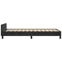Produktbild för Sängram med huvudgavel svart 90x200 cm sammet