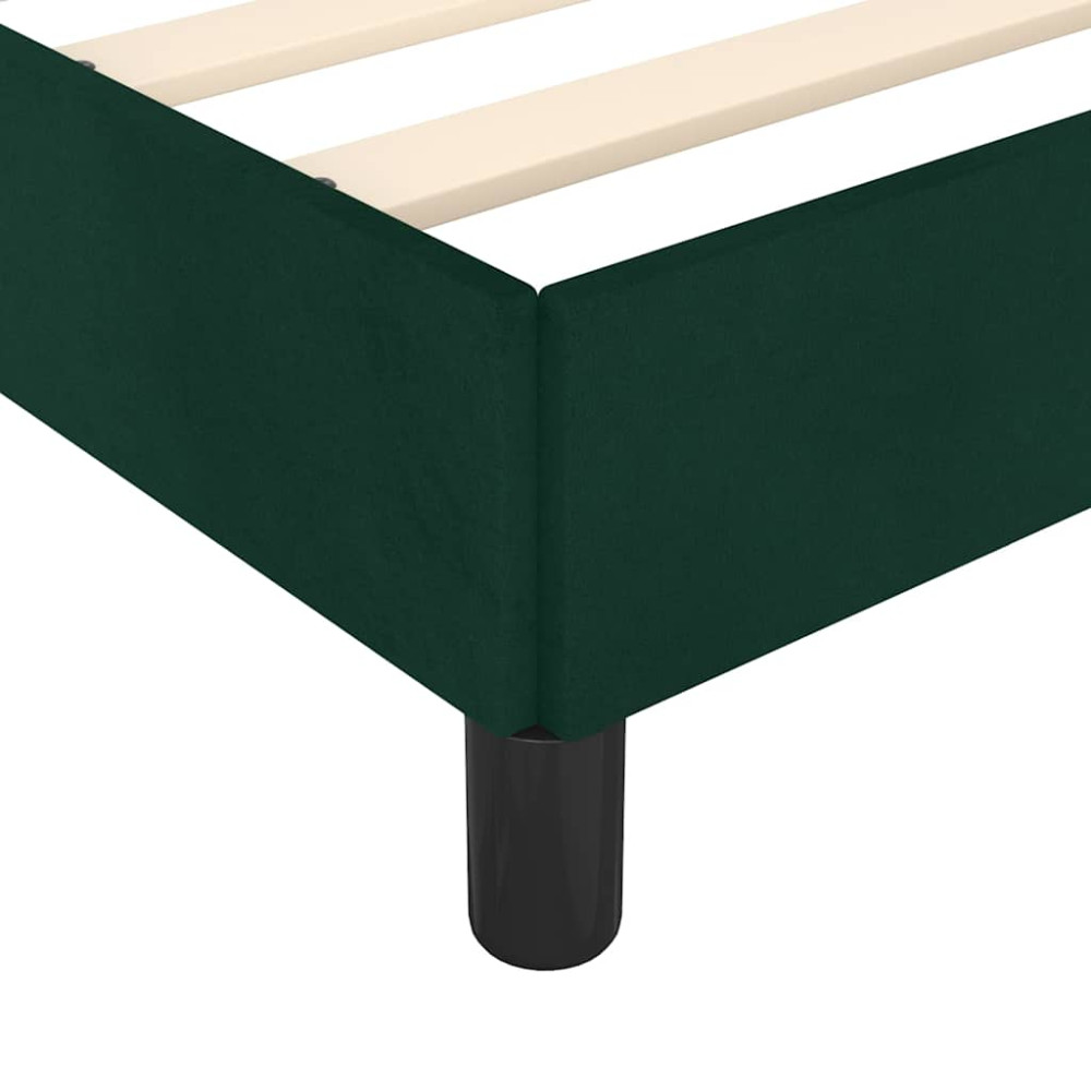 Produktbild för Sängram utan madrass mörkgrön 90x190 cm sammet
