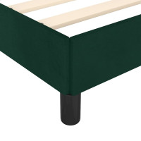 Produktbild för Sängram utan madrass mörkgrön 90x190 cm sammet