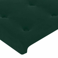 Produktbild för Sängram utan madrass mörkgrön 90x190 cm sammet