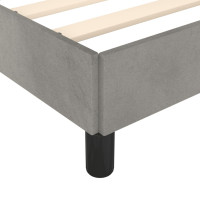 Produktbild för Sängram utan madrass ljusgrå 90x200 cm sammet